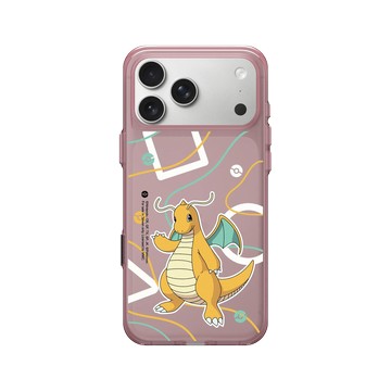 iPhone 17 Pro Max Clear (相機按鈕) 晶醺玫 - 寶可夢 Pokemon - 幾何系列-快龍