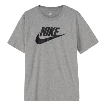Nike Sportswear Alphabet Logo Printing Round Neck Short Sleeve Gray