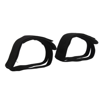 【Lixada】1 對固定齒輪公路自行車自行車騎行膠踏板腳趾夾帶黑色