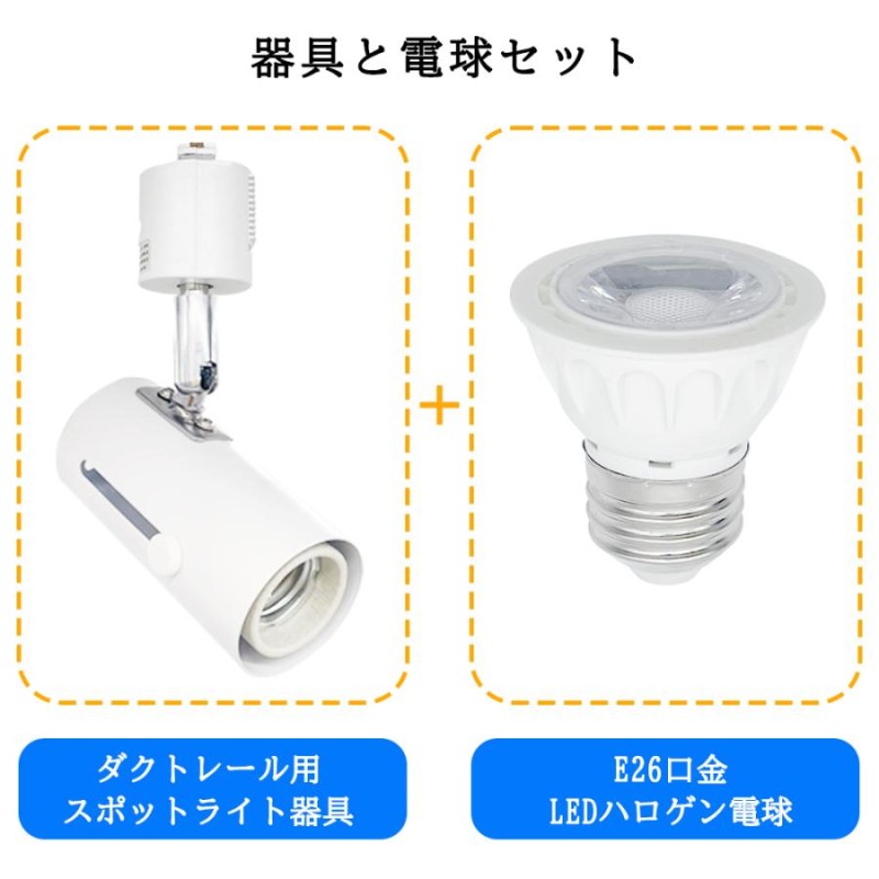 送料無料 ダクトレール用スポットライト 黒 白 60W相当 調光器