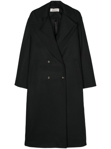 Róhe - double-breasted wool midi coat - women - Virgin Wool - 38 - Black