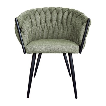 艾拉布面扶手椅-多色可選橄欖綠