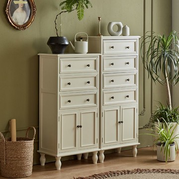 免運 開立發票 超低價 工廠直銷 美式實木斗櫃客廳邊櫃多功能帶門抽屜式收納櫃子胡桃色簡約五斗櫃 出貨快CH5220