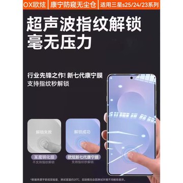 【360°護眼防窺康寧膜】歐炫適用三星S24Ultra防窺鋼化膜S24手機膜S25edge新款S23/22保護Galaxy貼plus+ar