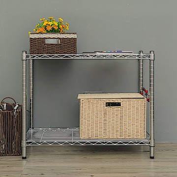 dayneeds 輕型 75x45x60cm 二層電鍍(鎖管)鐵架 波浪架/收納架/置物架