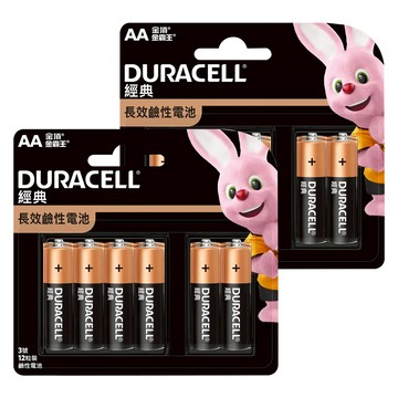 DURACELL 金頂 台灣公司貨 經典鹼性電池 AAA 4號  12顆  2組