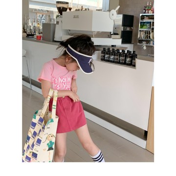 mori🎀mori現貨當天出貨🎀童裝女童套裝 短袖T恤 半身裙 夏季薄款 純棉 韓版 休閒 中小童 兩件套套裝