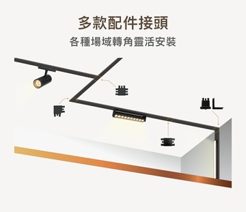 舞光 LED 拉斐爾超薄磁吸軌道 1米 2米 3米 接頭 I字 L字 T字 7字 磁吸式軌道系列 軌道接頭 好時光