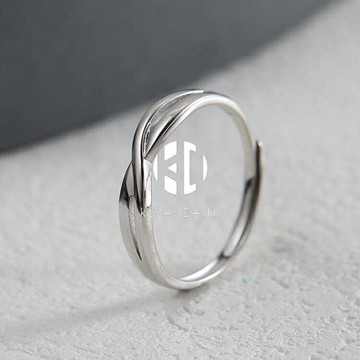 s925銀戒指男個性簡約單身戒男士細戒指食指戒創意指環【聚物優品】