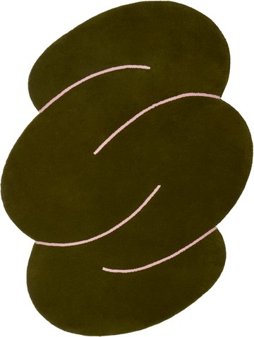 Okej 绿色 Moss Squiggle 地毯