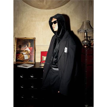 [PCCVISION] GMK X PVN HOLIDAY黑色廓形墊肩可拆卸長款大衣西服