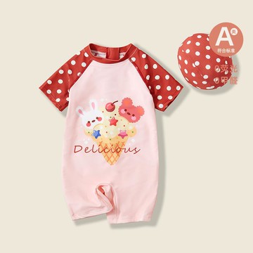 兒童泳衣女新款防曬速干連體專業訓練泳裝游泳衣度假泡溫泉泳衣【木屋雜貨】