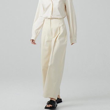 高版本SN休閑褲女高腰寬松顯瘦弧形三色長褲新款