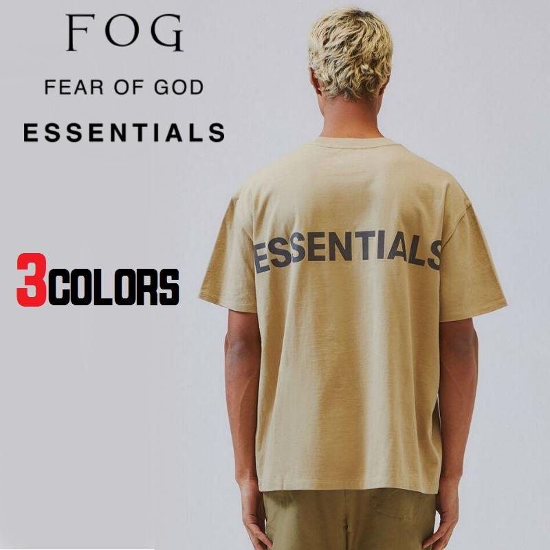 FEAR OF GOD ESSENTIALS 2023SS SS Tee Off Black エッセンシャルズ ショートスリーブTシャツ オフブラック 半袖カットソー シリコンロゴ オリーブブラック サイズXL【230324】【新古品】【me04】