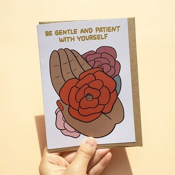 最小鼓勵卡女性花痴對自己溫柔耐心卡