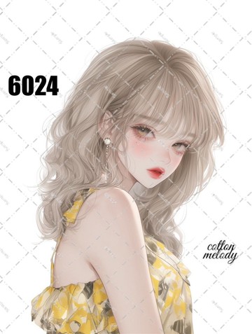 original sticker no.6024 人物貼紙 原創貼紙 人像貼紙 女孩貼紙 原創人物貼紙