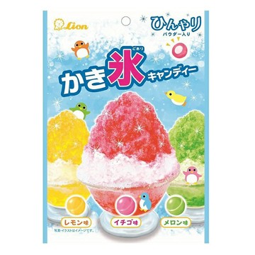 【江戶物語】LION 獅王 3種刨冰風味糖 73g 硬糖 檸檬/草莓/哈密瓜 夾心糖 繽紛水果糖 刨冰糖 日本原裝進口