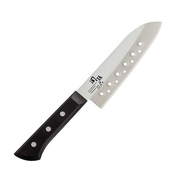 KAI 日本製 若竹名刀 關孫六 料理刀 廚房刀 不鏽鋼刀-16.5cm(帶孔三德刀)