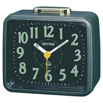 RHYTHM 日本麗聲時計 經典時尚響亮實聲鬧鈴百搭鬧鐘 10.5 x 8.5 x 6.8cm  太空灰