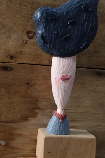 原創手工木雕擺件飛魚人物裝飾