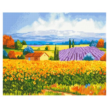 ArtLife 藝術生活 鑽石畫 GJ982 向陽花田 1kg  50 x 40cm  向陽花田 多色