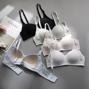 內衣夏季超薄款文胸聚攏無鋼圈大胸顯小胸罩少女學生a杯調整型bra