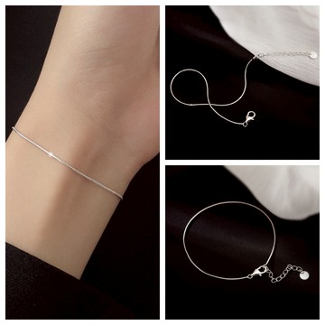 台灣現貨🎉蛇骨手鍊氣質冷豔風,精緻簡約小資單鍊條款 韓國東大門 開學 情人 快速發貨 JZ2