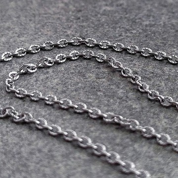 2.0mm刻紋鋼鍊(單鍊)長42-75cm 頸鍊短鍊鎖骨鍊長鍊