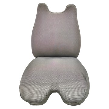 西格傢飾 人體工學護脊腰枕坐墊組 牛奶絲布外套  青灰色  腰枕 43 x 10 x 50cm + 坐墊 45 x 40 x 10cm