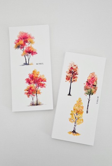 秋季樹葉貼紙組