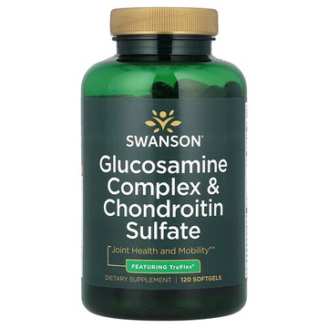 Swanson Vitamins, 殼糖胺複合物和硫痠軟骨素，120 粒軟膠囊