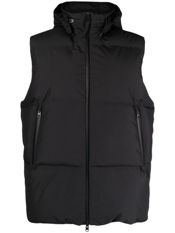Norse Projects - windproof water-repellent hooded gilet - men - Feather Down/Polyester/Polyester - L - Black