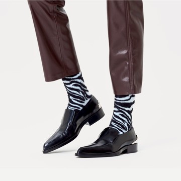 瑞典 HAPPY SOCKS  Animals系列-毛絨斑馬襪 - 淺藍色-EU(36~40)