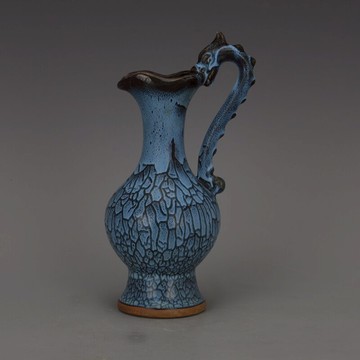 廠貨鈞窯景德鎮窯變單龍尊 仿古舊貨瓷器古玩五大名窯家居裝飾