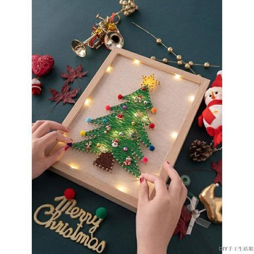 弦丝画圣诞节diy手工制作材料包钉子画绕线画创意送男女友礼物DIY