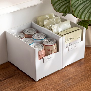 寬型直角無印風U型口分類收納盒-M-3入 單一規格