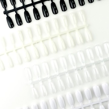 【Cosplus 光妍】3號橢圓甲片色卡 (黑色.白色.自然甲色.透明)四款