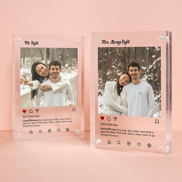 訂製IG照片裝飾(一對價)情侶/情人節/結婚週年/紀念日/客製化禮物
