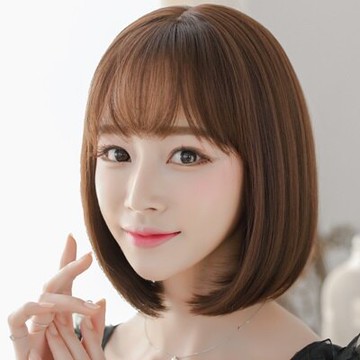 假髮 整頂假髮中長假髮-蓬鬆甜美空氣瀏海梨花頭女配件73ef67【獨家進口】【米蘭精品】