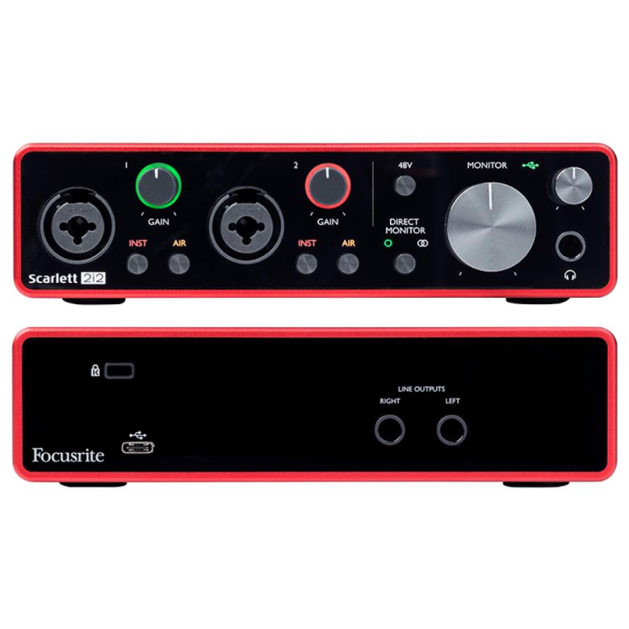 Focusrite Scarlett 2i2 Studio 3rd Gen (gen3) フォーカスライト オーディオインターフェイス コンデンサーマイク＋ヘッドフォン セット