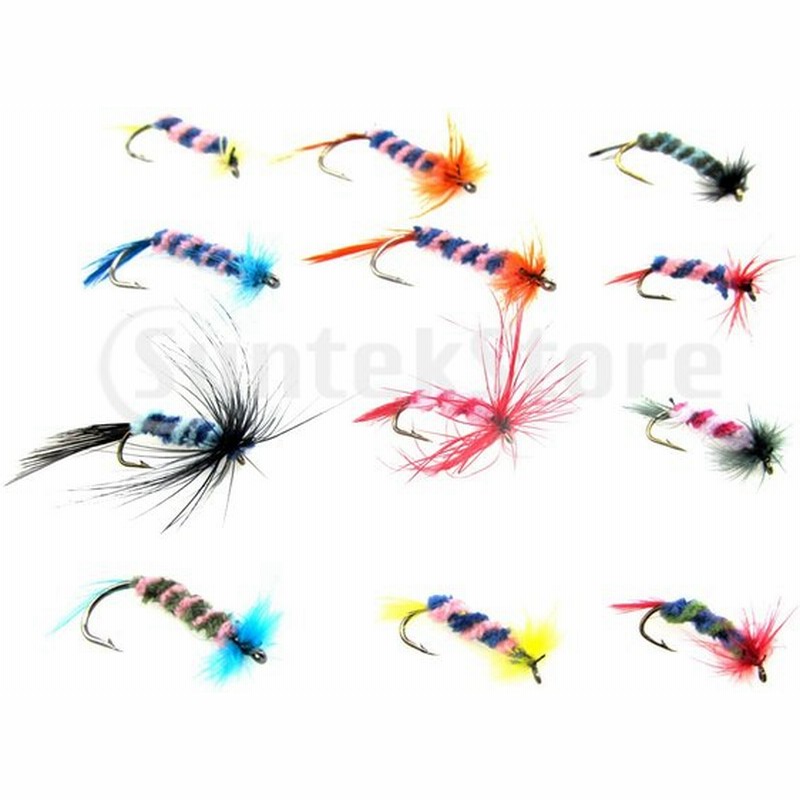 12個のフライフィッシングルアークモマスは ぬれた人工昆虫の餌を飛ぶ 通販 Lineポイント最大0 5 Get Lineショッピング