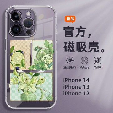 小清新檸檬 Magsafe磁吸手機殼 氣囊透明殼 iPhone15 14 13 12 11 Pro Max X 7/8P