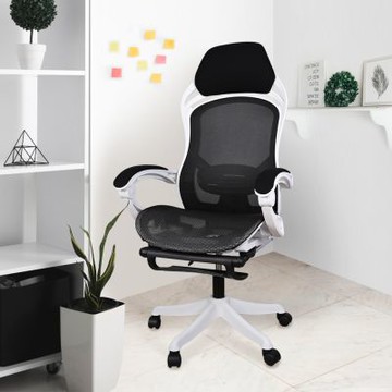 AOTTO 高背透氣可擱腳電腦椅(電腦椅 辦公椅 網椅)