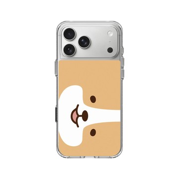 iPhone 17 Pro Max Clear Case（相機按鈕） 透明 - 柴語錄 Shiba Says - 阿吉大臉(橫)