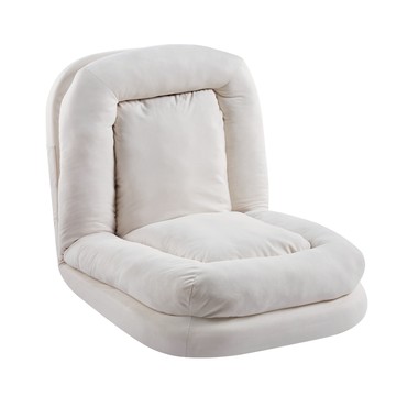 E-home Lazydoggy和室懶人狗窩絨布休閒沙發-兩色可選灰色