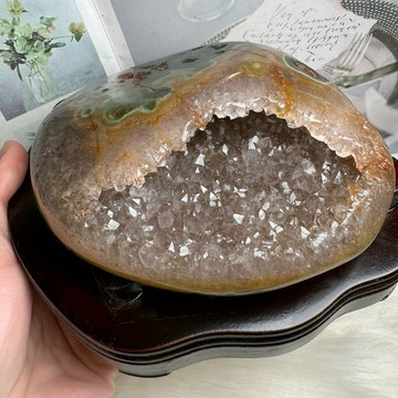 水晶洞😻烏拉圭全拋光多彩瑪瑙 紫水晶洞♥️116號944公克♥️紫晶洞 送禮收藏 紫水晶 瑪瑙晶洞 晶洞 A1290