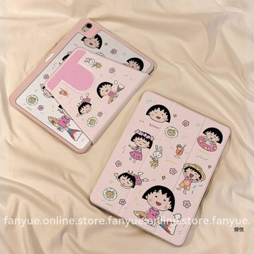 【台灣出貨⭐️】櫻桃小丸子平板殼 ipad11保護套 10.2寸8/9代亞克力pro11旋轉筆槽air6 平板保護殼