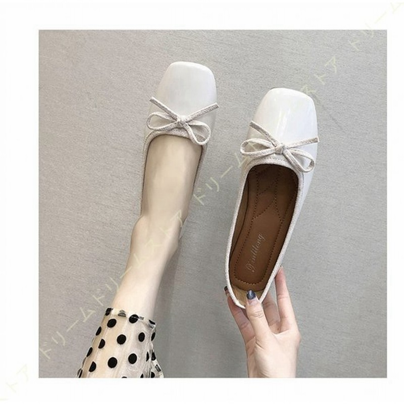 レディース バレエ パンプス ぺたんこ スクエアトゥ 美脚 柔らかい ローヒール フラットシューズ バレエシューズ かわいい ローファー やわらかい 黒 通販 Lineポイント最大get Lineショッピング