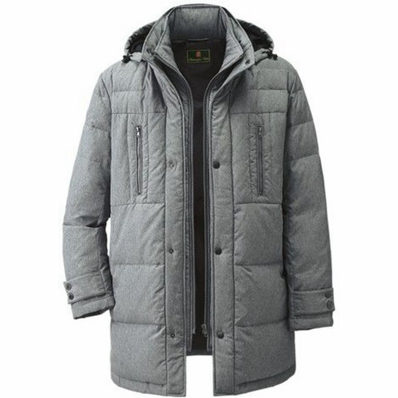 送料無料 秋冬 ハンティントン クラブ 洗練の快適ダウンハーフコート 全2色 アウター ダウンジャケット メンズ 紳士服 シニア ブラック グレー P 通販 Lineポイント最大get Lineショッピング