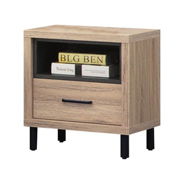 文創集 克蘿1.6尺單抽床頭櫃-49x39x56cm免組